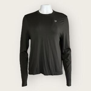 Gymshark | Long Sleeve Performance Shirt | Greyish Green | Medium